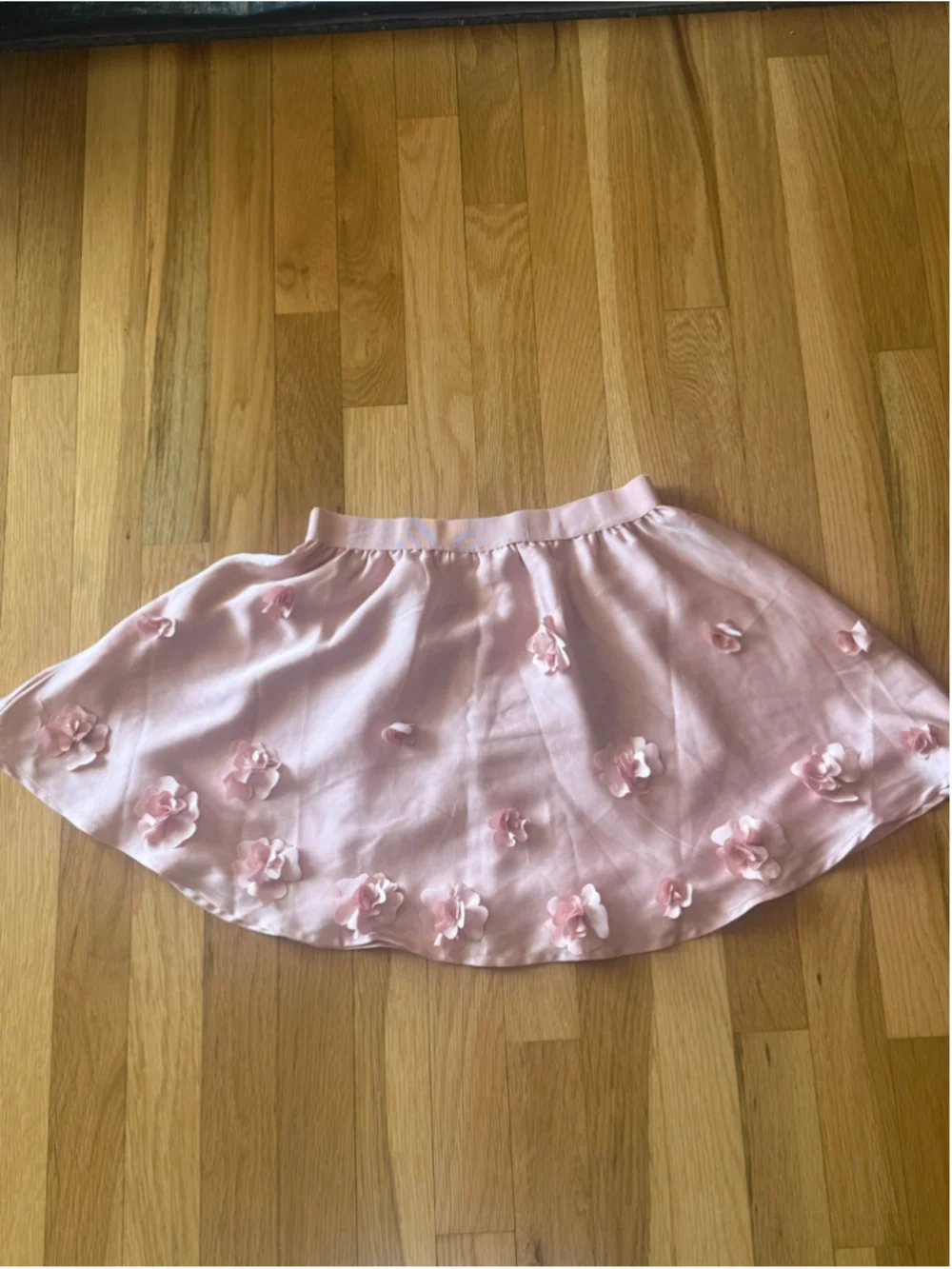 Girls Gap Floral Applique A-Line Skirt Pink